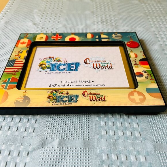 Photo Frame 5 x 7 Gaylord Palms Souvenir ICE Christmas Around the World 2017 NOS - Picture 7 of 9